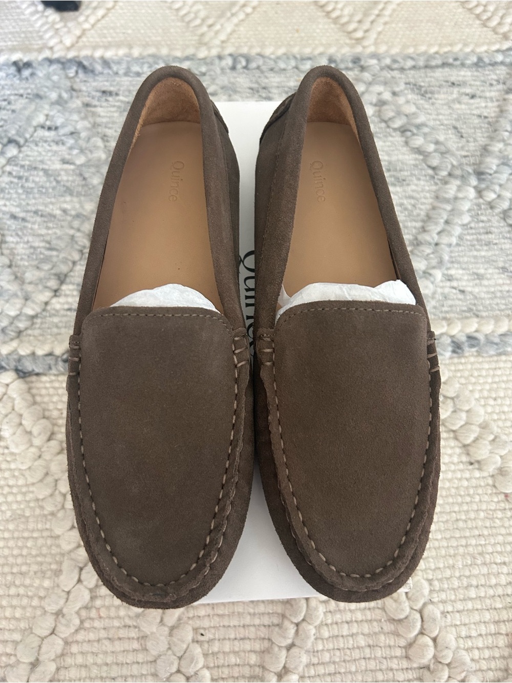 Quince Medium Brown Suede Women's Slip-On Loafers
